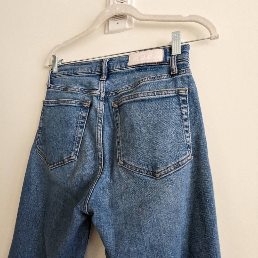 Re/done Stove Pipe Jeans size 26 Dusted Blue - Picture 6 of 13